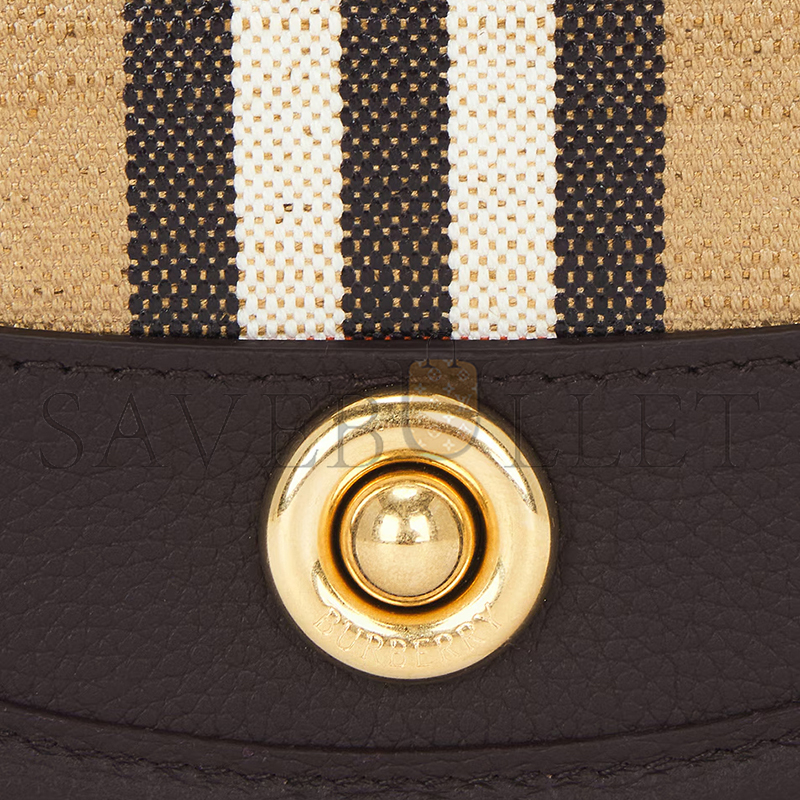 BURBERRY MINI HIGHLANDS BAG IN CHECK CANVAS 81122401 (19*11*5cm)
